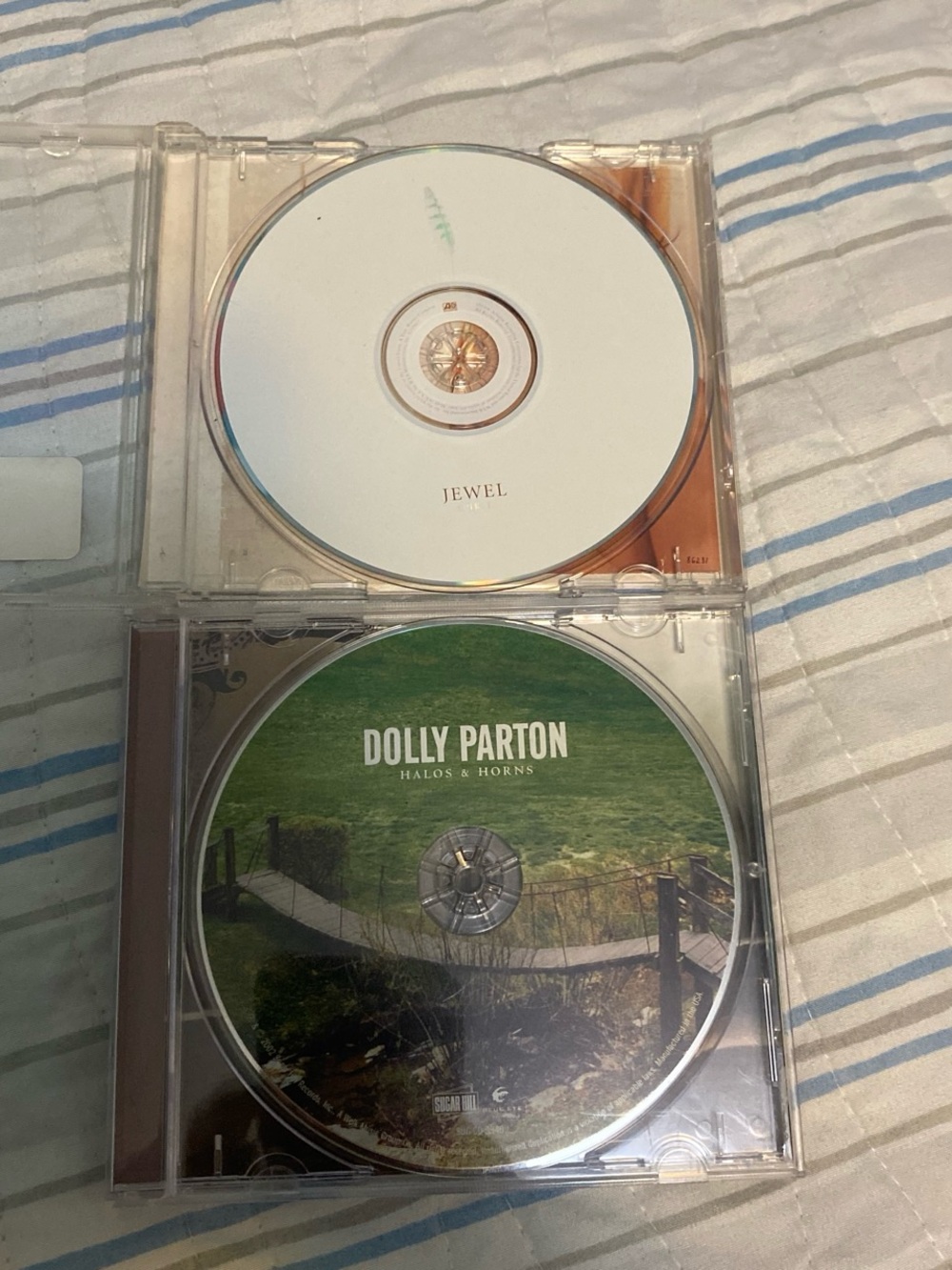 Dolly Parton "Halos & Horns" CD + Jewel “Spirit” CD - Green & White Disc Set